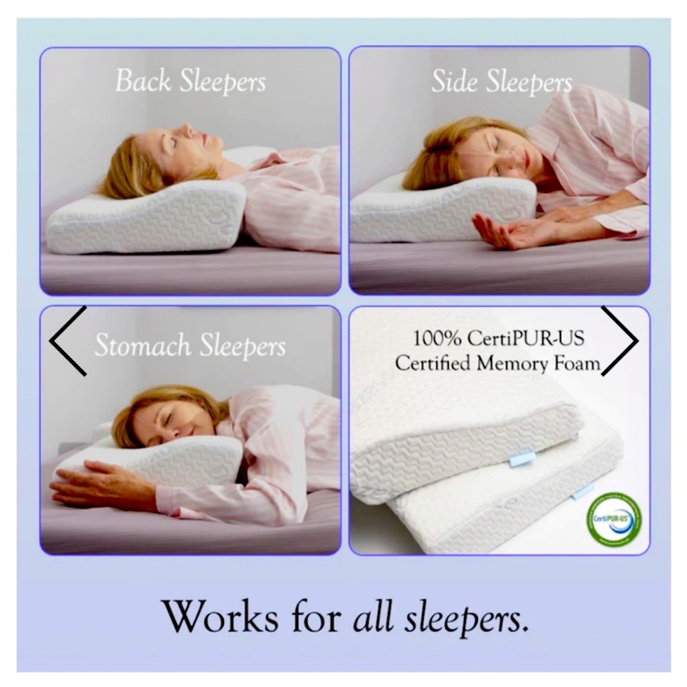NEW Dosaze Contour Orthopedic Pillow for back / side sleepers NIB